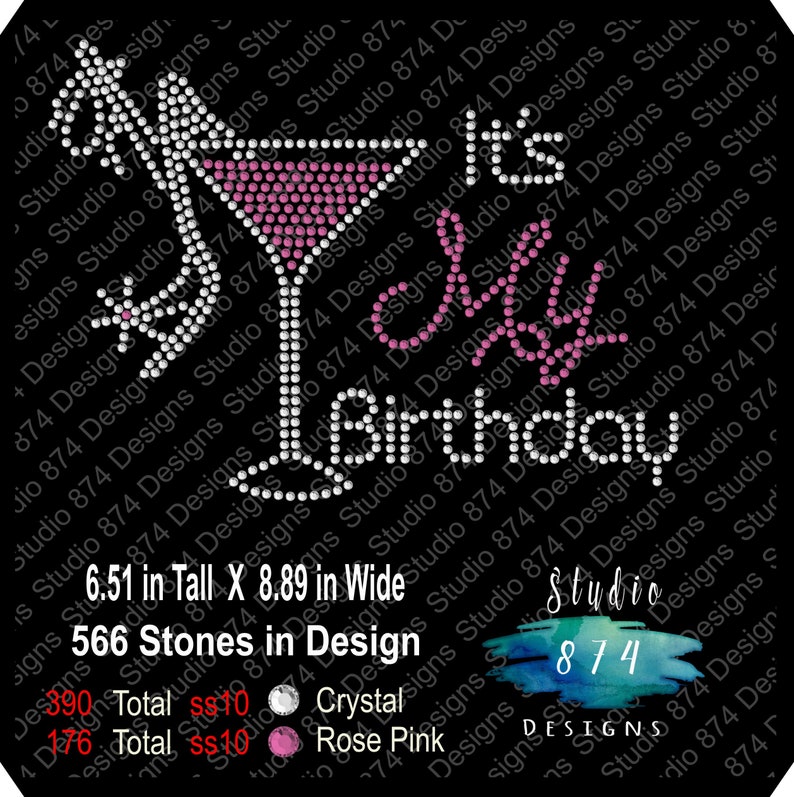 Download Birthday Rhinestone Transfer Template Pattern Stencil - My ...