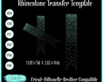 Cheer Bow strass SVG-sjabloon - Ombre 2 kleuren EPS direct downloaden