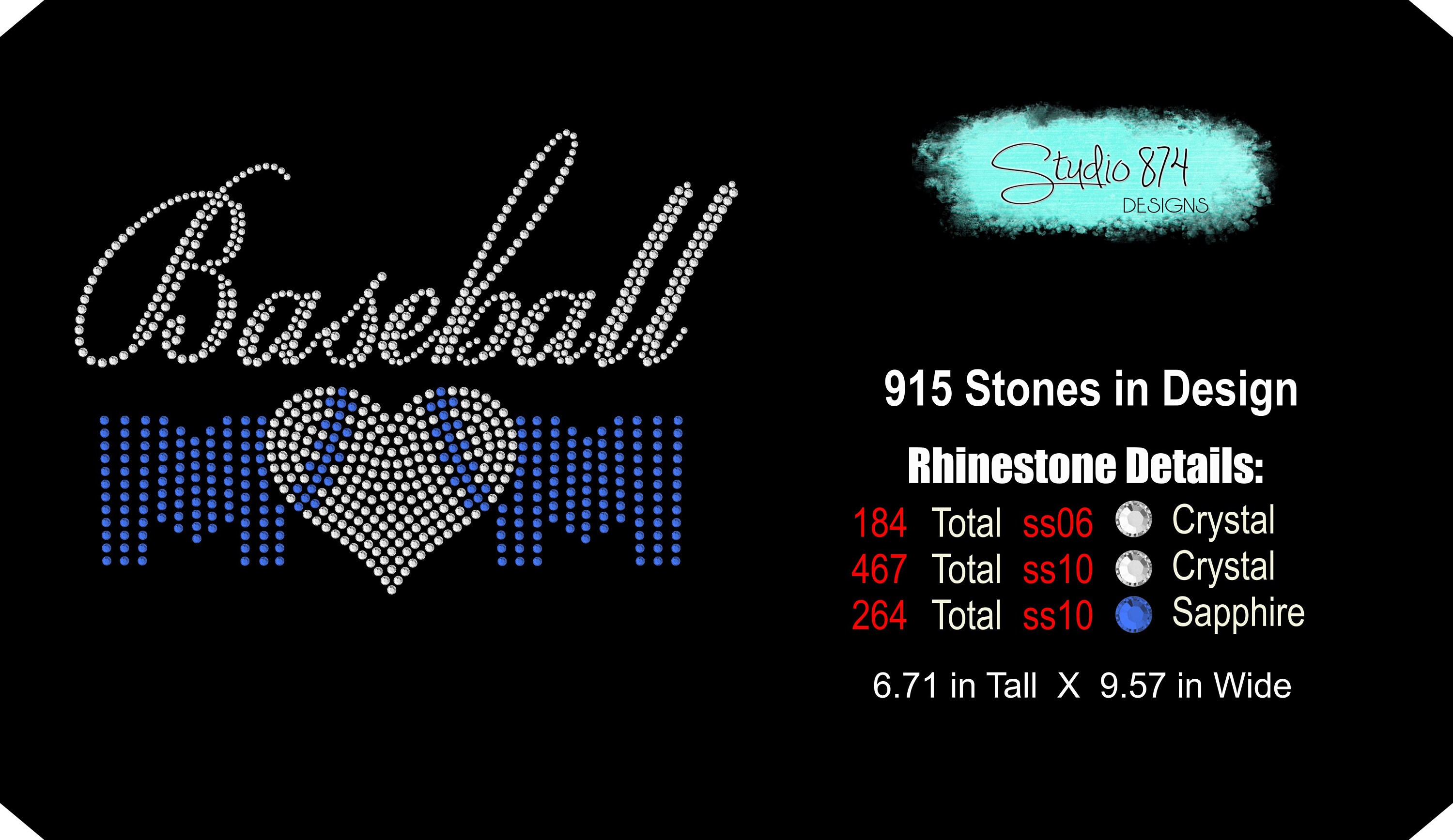 Baseball Mom Rhinestone SVG Template Bling Sticky Flock - Etsy