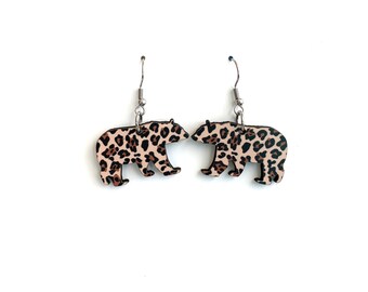 cer11 Leopard Bear Earrings