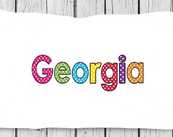 pc40 Dot Name Pillowcase