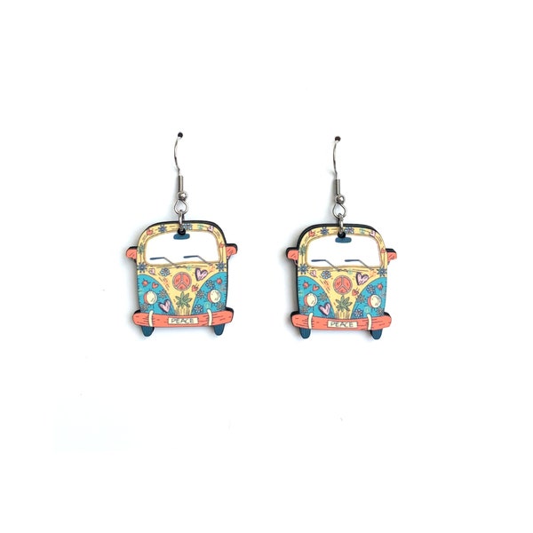 Vintage Hippie Bus Earings