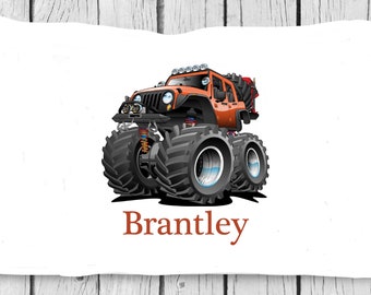 pc190 Personalized Monster Truck PIllowcase