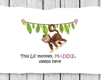 pc15 Girl Monkey Pillowcase