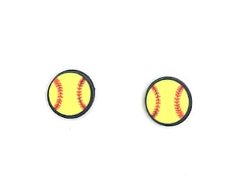 Softball Stud Earring