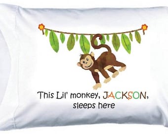 pc11 Boy Monkey Pillowcase