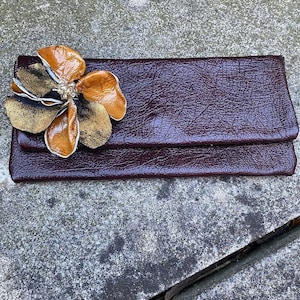 Leather Flower purse