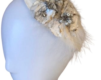 White Fascinator