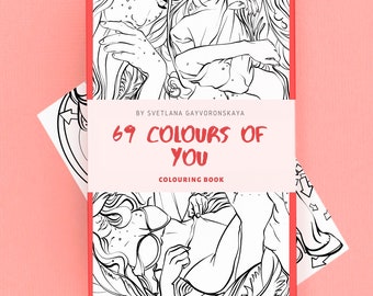 69 kleuren van jou, sociale afstandelijke volwassen kleurplaten, quarantaine kleurboek, afdrukbare set, kleurboek voor instant download