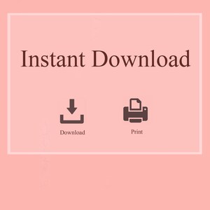 Op de afbeelding: Tekst "Direct downloaden" met een downloadpictogram en een printpictogram. Het downloadpictogram is een wit vierkant met een pijl die naar beneden wijst. Het printpictogram is een printer met een vel papier dat eruit komt.