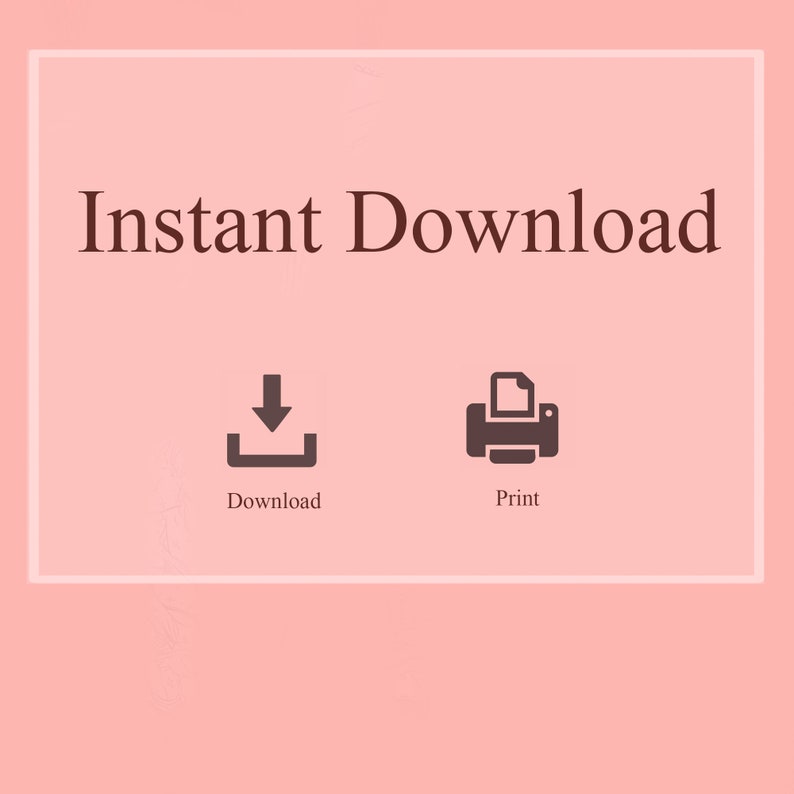 Op de afbeelding: Tekst "Direct downloaden" met een downloadpictogram en een printpictogram. Het downloadpictogram is een wit vierkant met een pijl die naar beneden wijst. Het printpictogram is een printer met een vel papier dat eruit komt.
