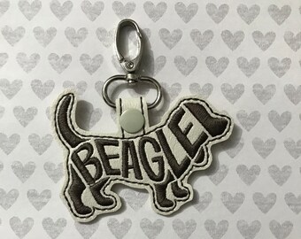 Llavero con texto de Beagle
