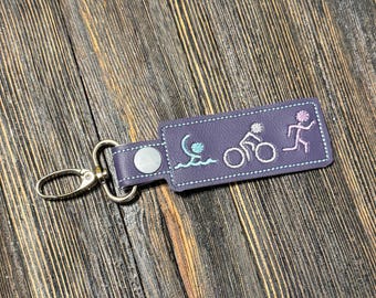 I Tri! Triathlon Keychain