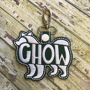 Chow Text Fill Keychain