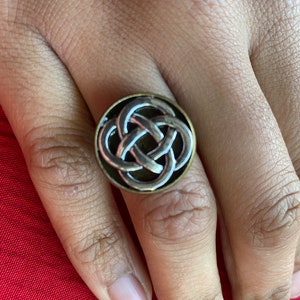 dara knot celtic pagan irish adjustable ring oak tree love druid