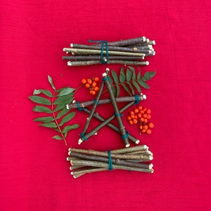Two Rowan Pentagram Making Kits with free Rowan berries