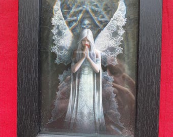 Dos imágenes de hadas ángeles enmarcadas en 3D