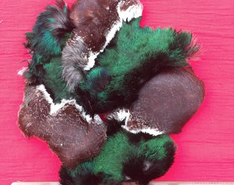 Three stunning velvety wild duck feather pelts ideal for numerous art and craft projects