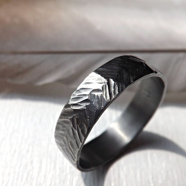 silver wedding band, herringbone ring textured, chevron ring silver, mens wedding band, mens tire tread ring, mens engagement ring