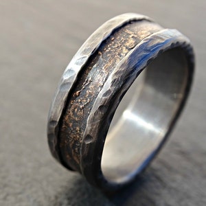 Unique Wedding Band Industrial Ring for Men Medieval Wedding - Etsy