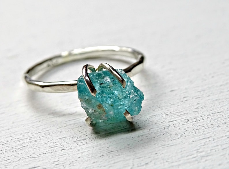 Raw Stone Engagement Ring Crystal Crystal Ring Rough Crystal Etsy