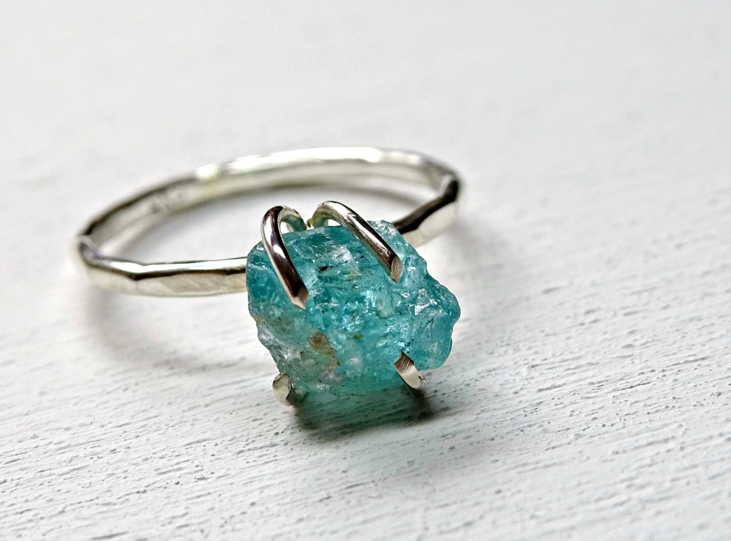 Raw stone engagement ring crystal crystal ring rough crystal Etsy