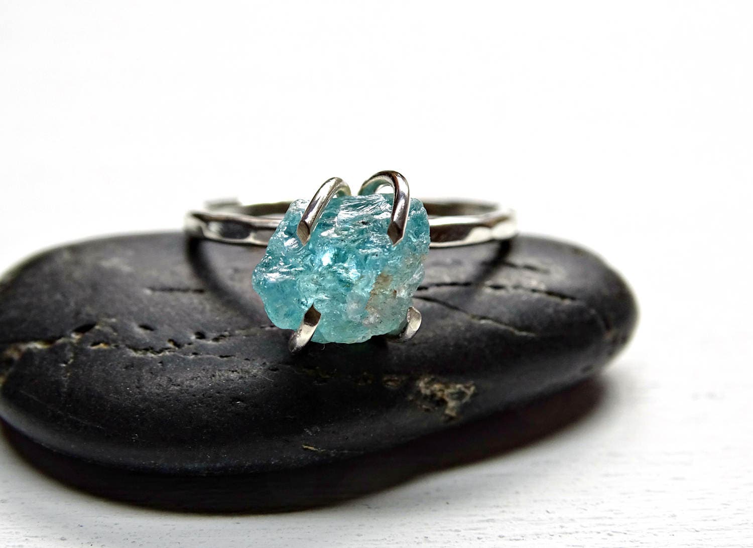 Raw stone engagement ring crystal crystal ring rough crystal Etsy
