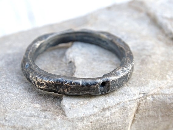 Twig Wedding Band Unique Rustic Mens Ring Rustic Wedding Etsy