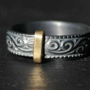 Scottish bronze silver ring Sporran ring, Scottish wedding band, silver engagement ring, Celtic wedding band, bronze anniversary gift