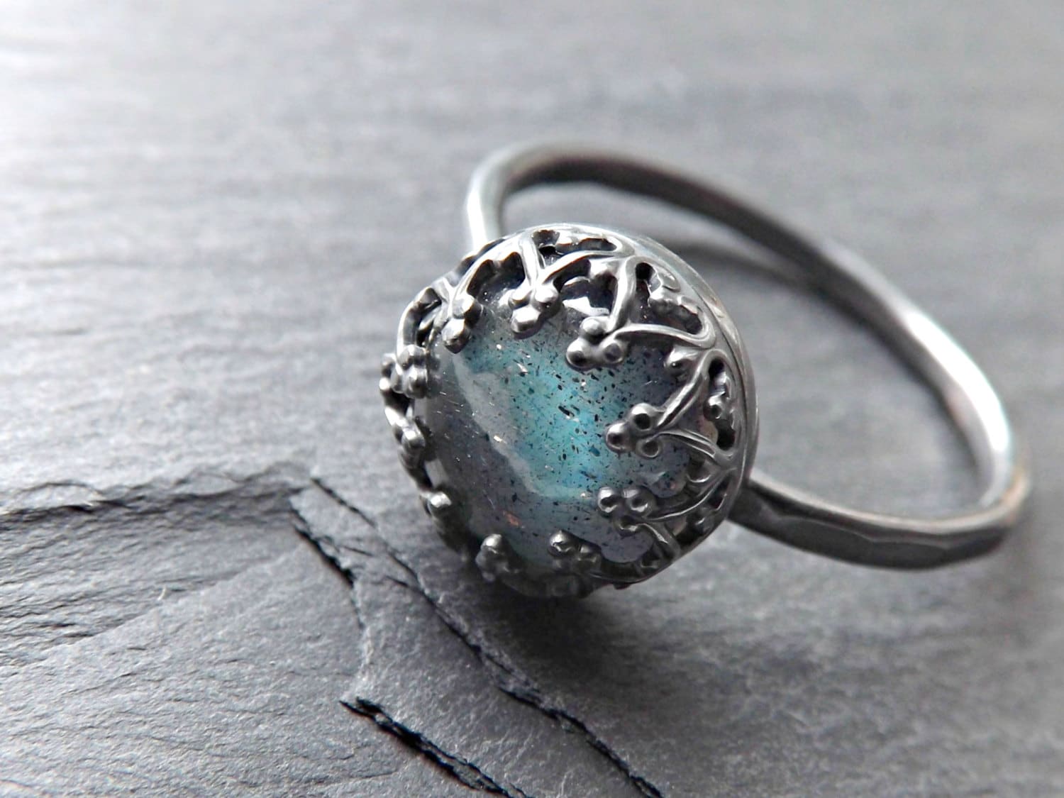 Details about / Solid 925 Sterling Silver Blue Labradorite Stone Handmade Fine Jewelry Ring KGJ2