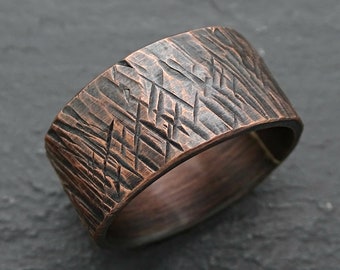 big mens ring copper, bold copper mens ring, cool mens ring, personalized mens ring, chunky copper ring, forged ring copper, gift for men