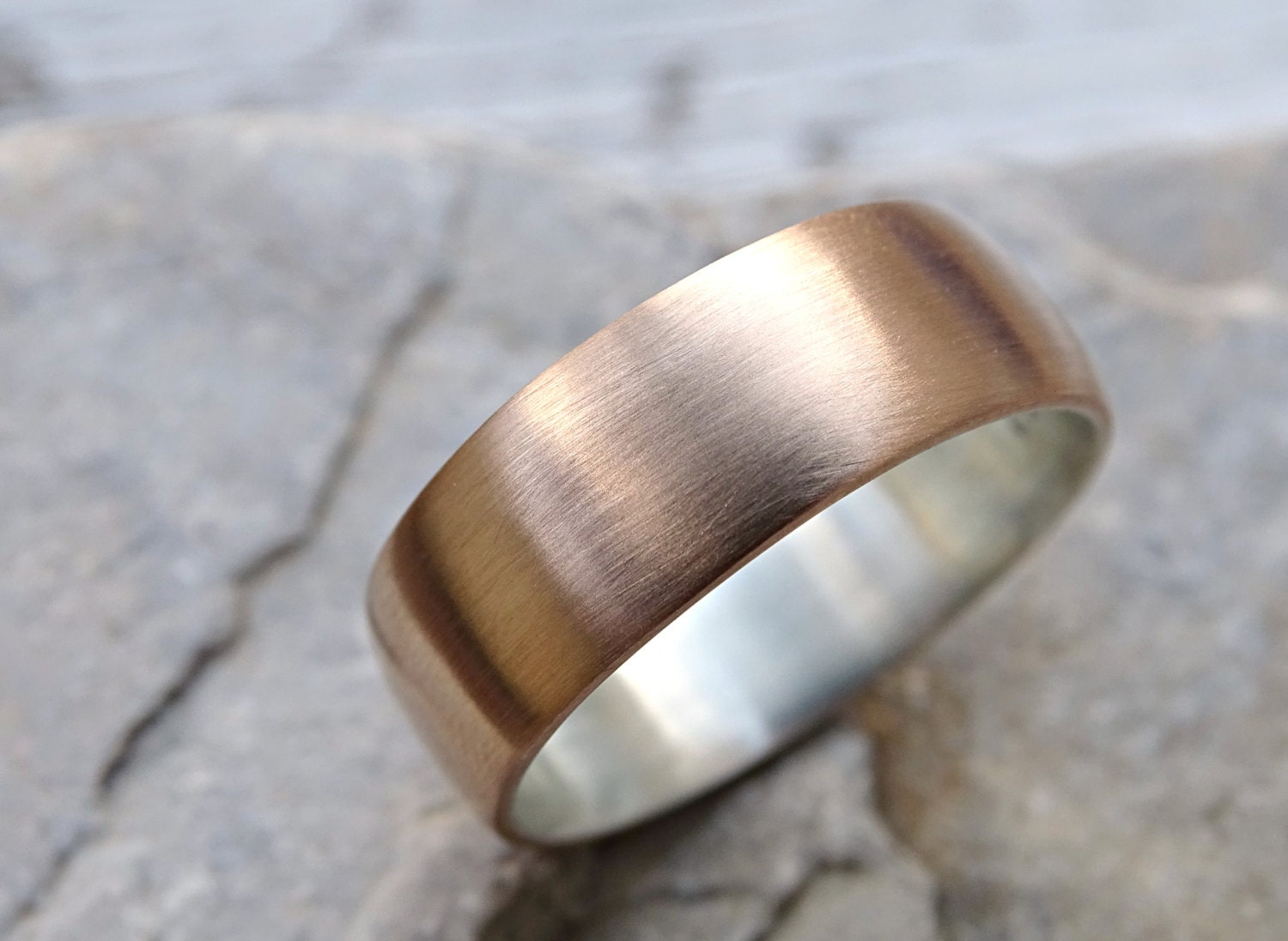 Merek - Chocolate Bronze & Meteorite Men's Tungsten Ring