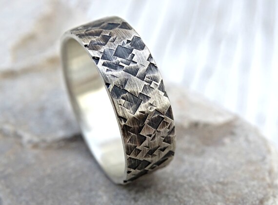 Mens square deals wedding band