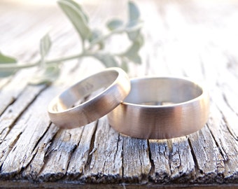 bronze wedding bands, cool wedding rings personalized, matching rings his and hers, wedding rings mixed metal, bronze anniversary rings