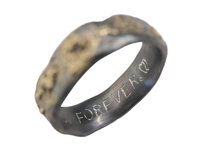 custom engraving for one ring, your custom text on the inside of the ring band, ring personalized engraving image 2