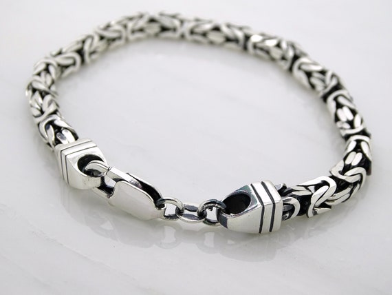 Heavy Mens Bracelet Silver, Square Byzantine Chain Bracelet Men, Gunmetal Chain Bracelet, Silver Viking Bracelet for Men, Gift for Him - Etsy Heavy Mens Bracelet Silver, Square Byzantine Chain Bracelet Men, Gunmetal Chain Bracelet, Silver Viking Bracelet for Men, Gift for Him - Etsy