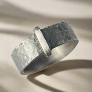 Scottish wedding band, antique old silver ring hammered, Scottish silver ring, Sporran key ring silver engagement ring, Celtic wedding band