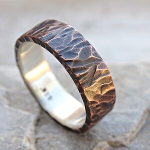 Unique Wedding Band for Men, Viking Ring Mens Promise Ring Wood ...