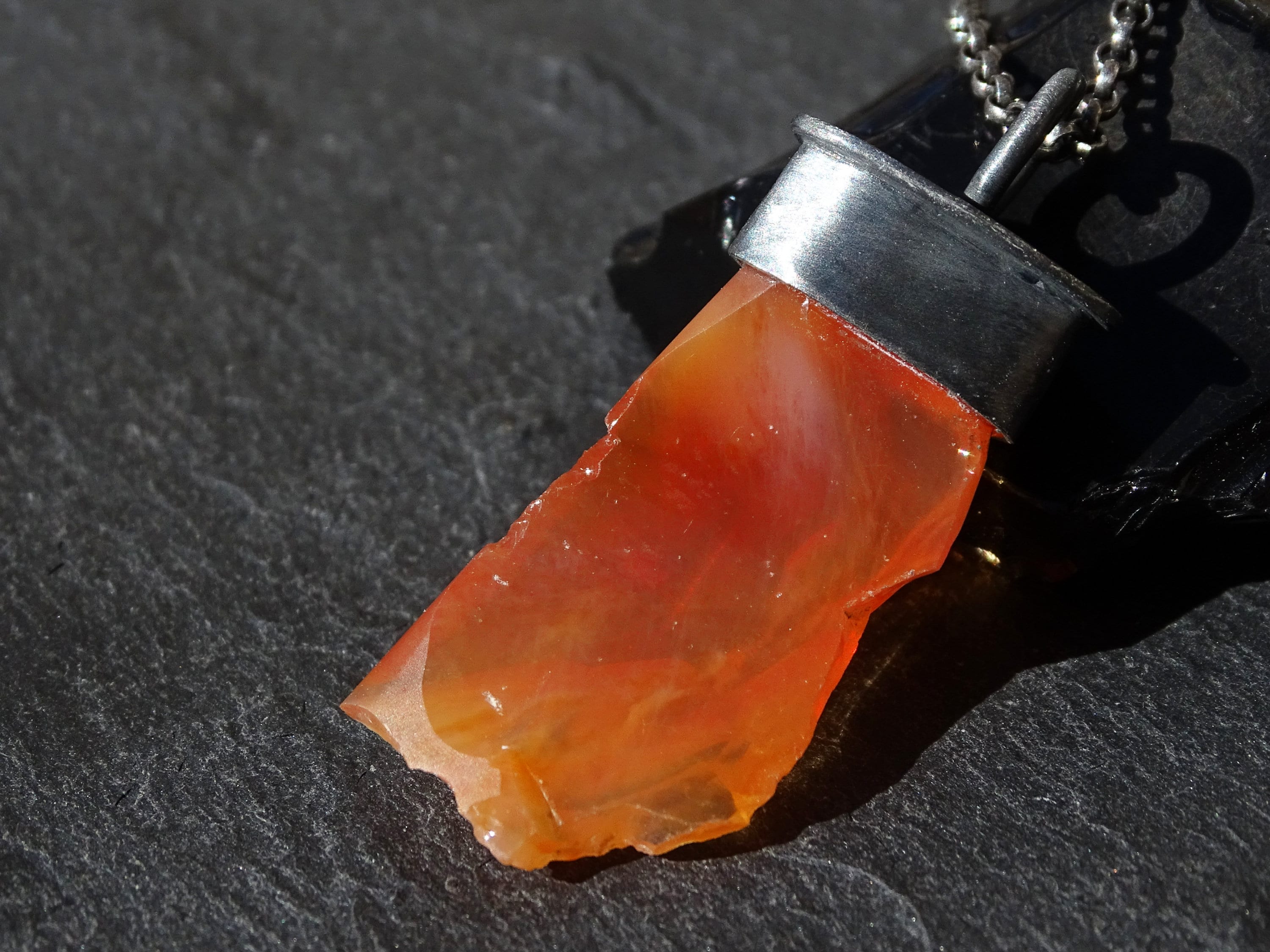 Mens fire opal necklace deals