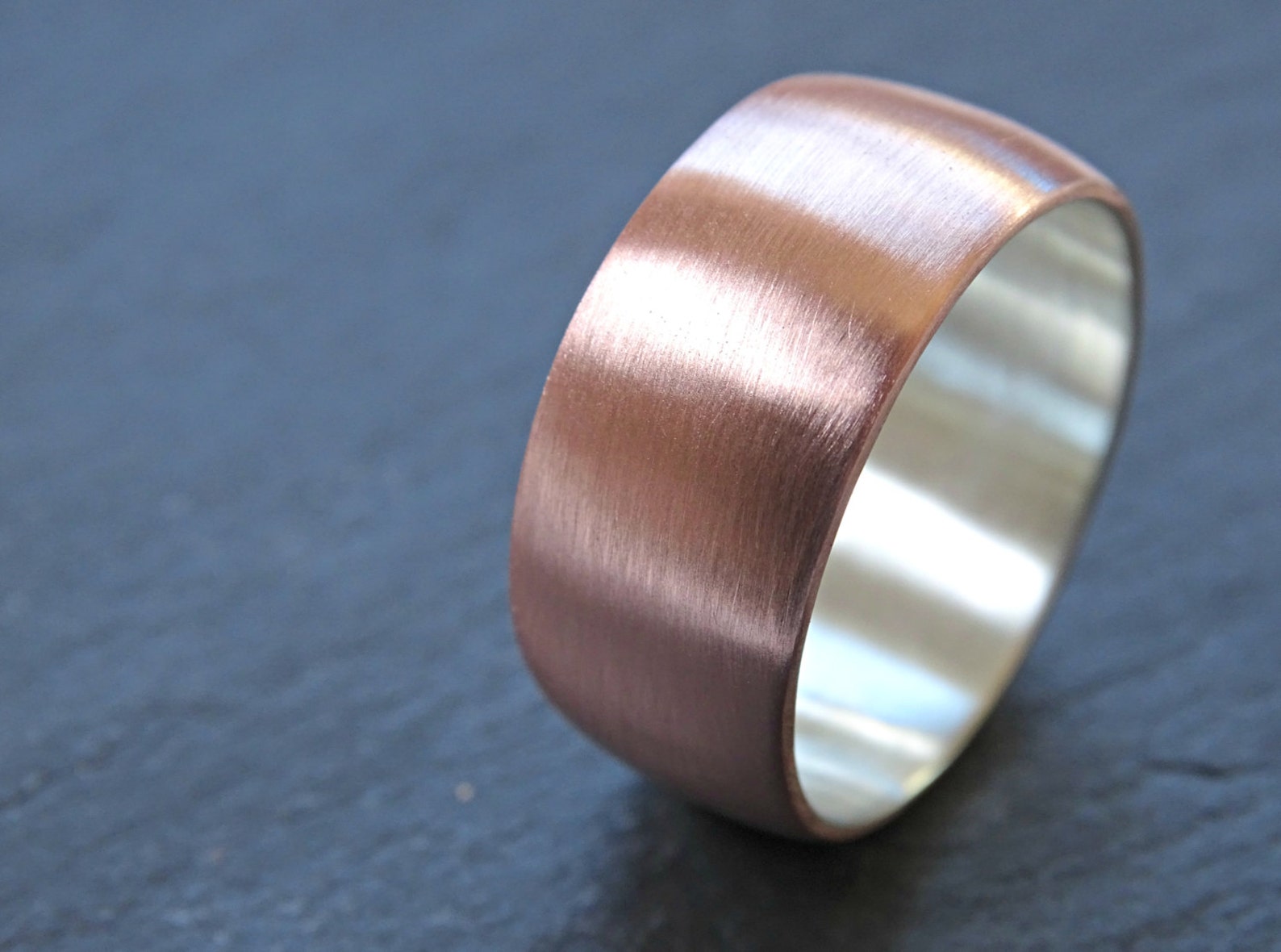 Copper wedding ring mens promise ring bold copper ring Etsy