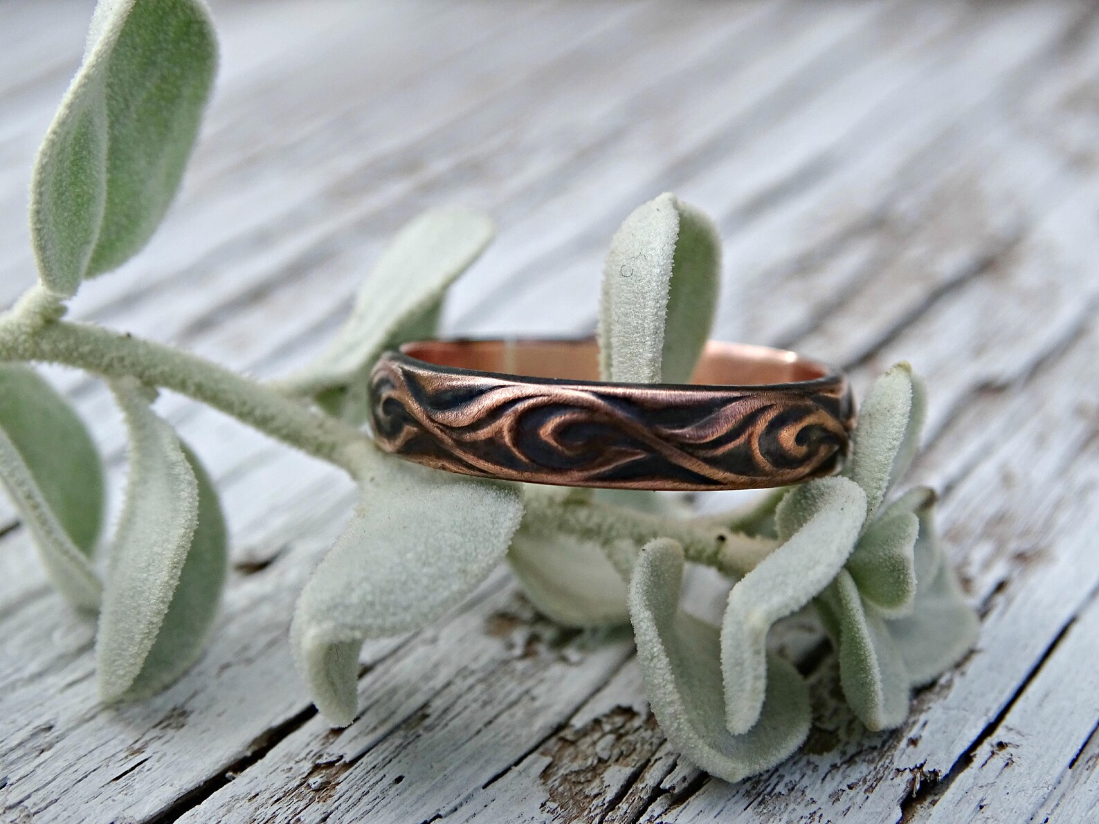 Textured Copper Ring, Medieval Wedding Ring, Copper Wedding Band Viking ...
