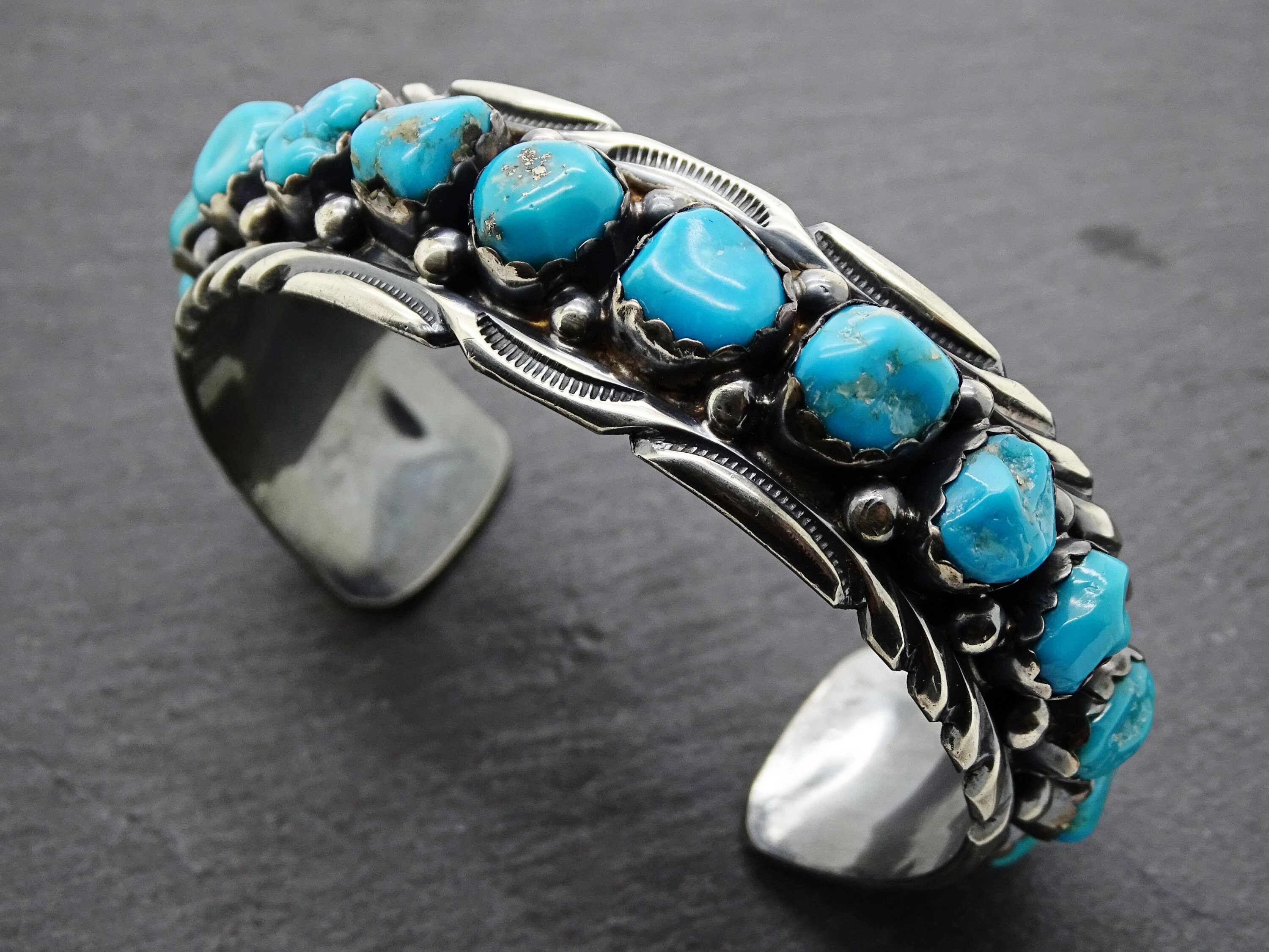 Silver turquoise hot sale cuff bracelet