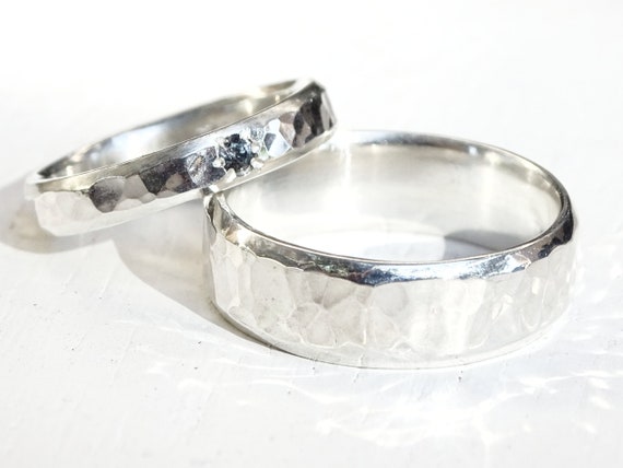 Wedding Bands Matching Promise Rings Silver Wedding Band Set