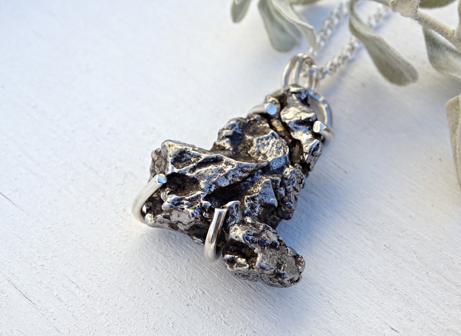 Meteorite Necklace Men Meteorite Pendant Men Cool Crystal Etsy