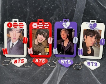 Kpop 875 JJK Photo Card Holder With Lilac Beads - Etsy