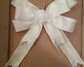 Pew Bow, Bow, Ribbon Bow, Packaging Bow, Wreath Bow, Set of 10, White Bow, Church Bow, Christening Bow, First Communion Bow, Gift Wrap, Bows
