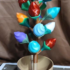 Large AM PM Budsy Flower Pill Organizer | 3D Printed Weekly Medication Box | Magnetic Bloom Flowers