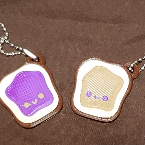 Peanut Butter Jelly Keychain Set | 3D Printed