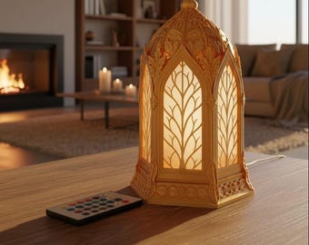 Elven Sanctuary Lantern | Fantasy Ambient Lamp | Cottagecore Gothic Light