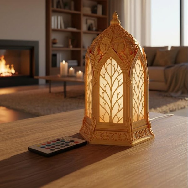 Elven Sanctuary Lantern | Fantasy Ambient Lamp | Cottagecore Gothic Light